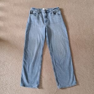 Hollister Ultra High Rise Dad Jeans Size 28 Short Blue Light Wash Denim Relaxed